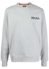 Zegna logo-print cotton sweatshirt