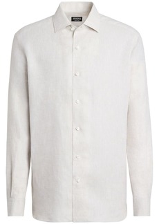 Zegna long-sleeve linen shirt