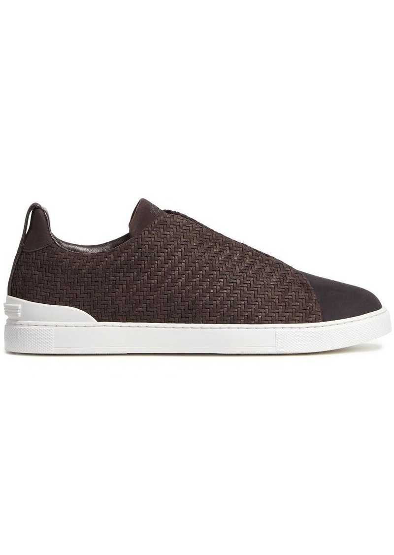 Zegna Triple Stitch Pelletessuta sneakers