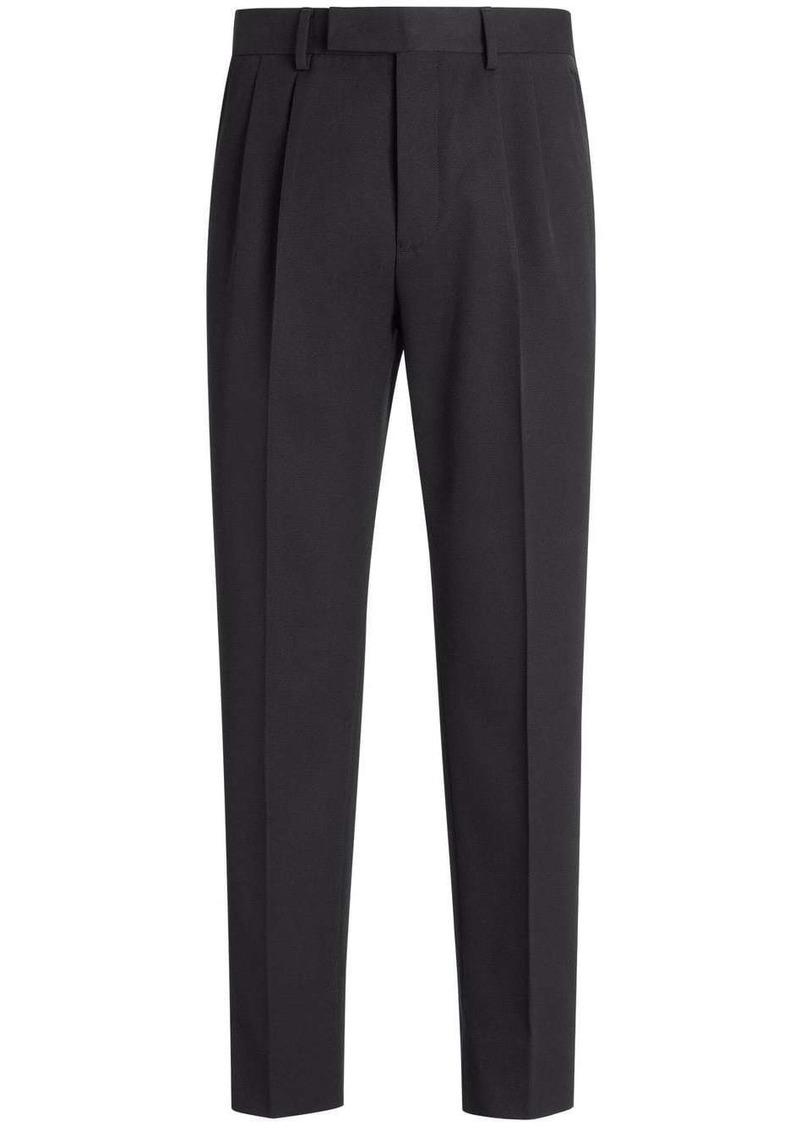 Zegna pleated cotton-wool trousers