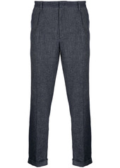 Zegna pleated linen-blend trousers
