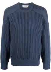 Zegna raglan-sleeve ribbed-knit jumper