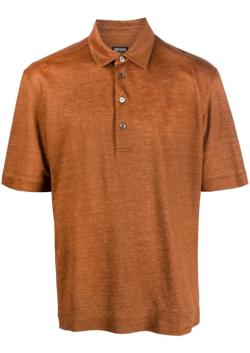 Zegna short-sleeve linen polo shirt