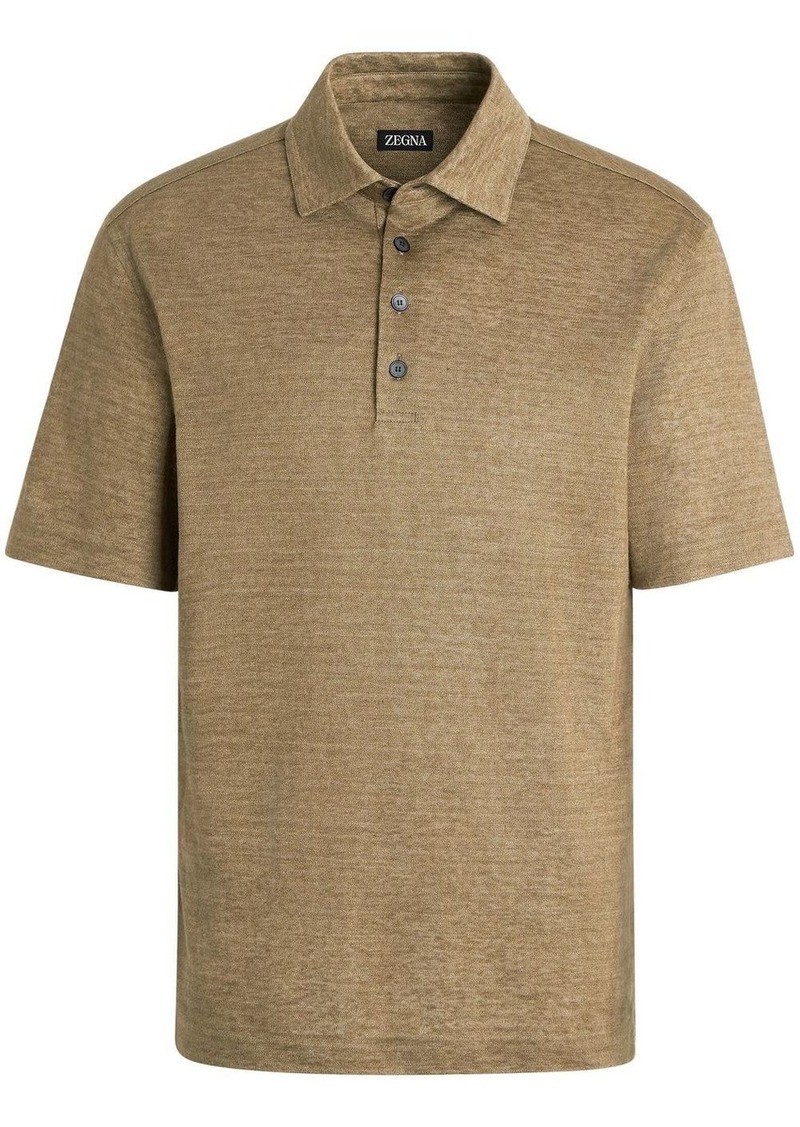 Zegna Pure Linen short-sleeve polo shirt