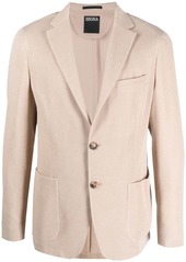 Zegna single-breasted cotton jacket