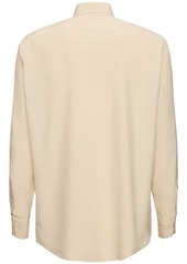 Zegna Solid Silk Long Sleeve Shirt
