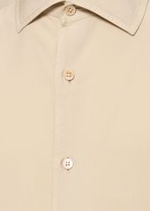 Zegna Solid Silk Long Sleeve Shirt