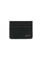 Zegna textured embossed-logo cardholder