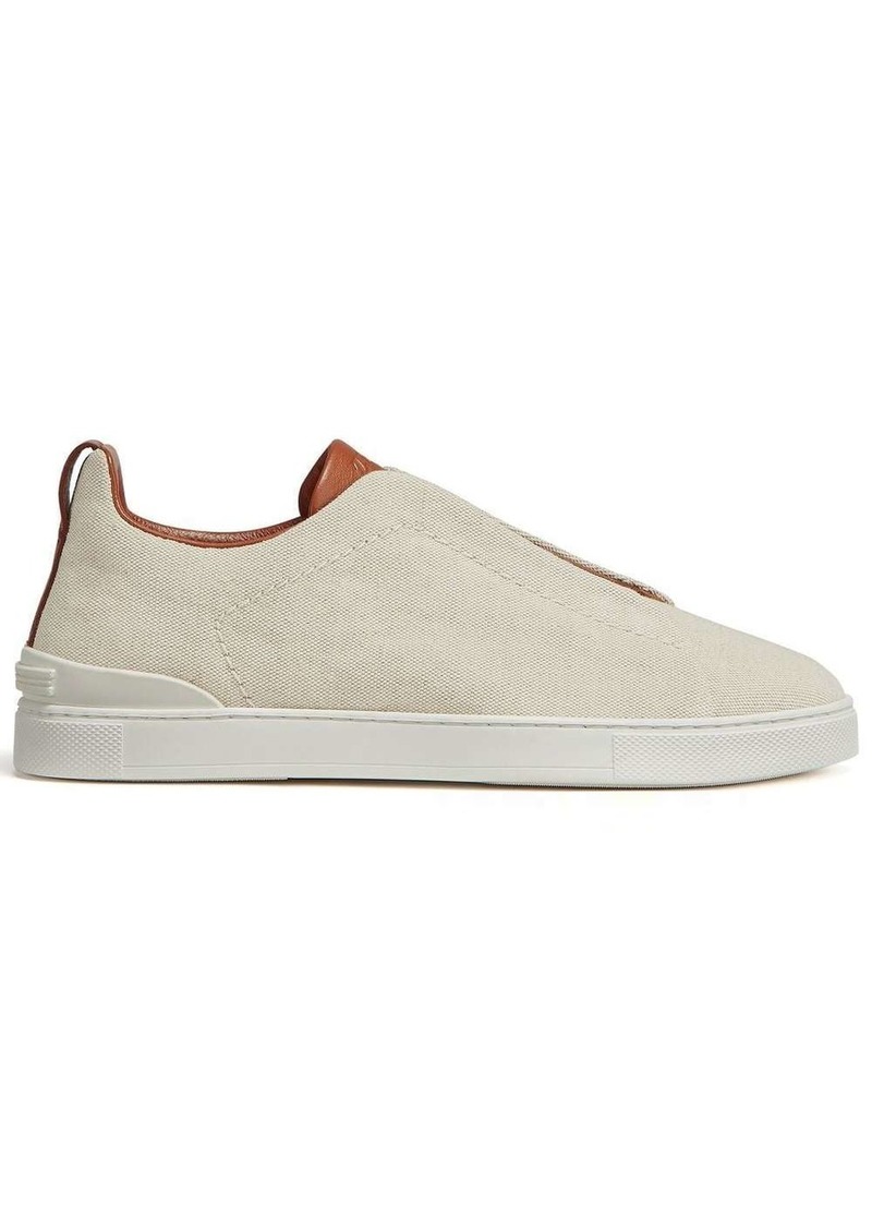 Zegna Triple Stitch canvas sneakers