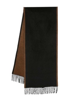 Zegna two-tone fringed-edge scarf