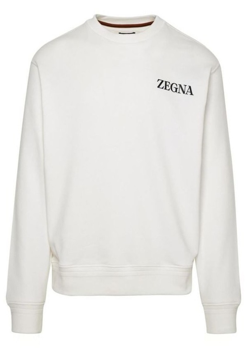Zegna White cotton sweatshirt