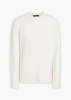 Zegna - Cable-knit cashmere and silk-blend sweater - White - IT 56