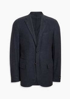 Zegna - Checked cashmere-felt blazer - Black - IT 50