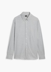 Zegna - Checked cotton shirt - Gray - 3XL