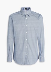 Zegna - Printed cotton-poplin shirt - Blue - S