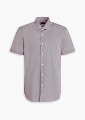 Zegna - Printed cotton-poplin shirt - Burgundy - 3XL