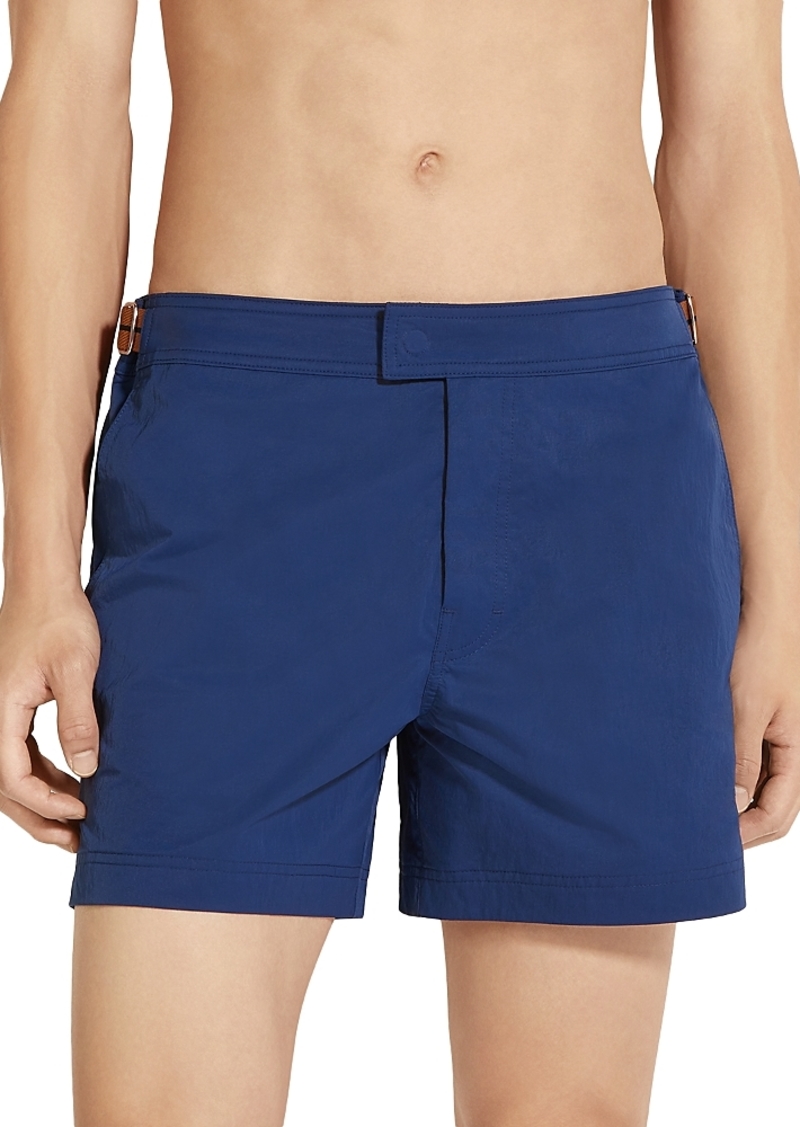 Zegna 232 Road Brand Mark Nylon Regular Fit Swim Trunks