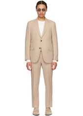 ZEGNA Beige Notched Lapel Suit