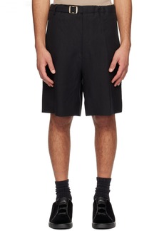 ZEGNA Black Belted Shorts