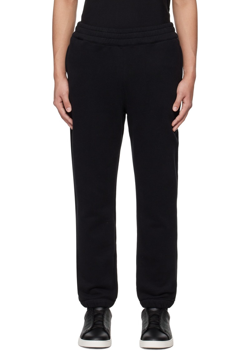 ZEGNA Black Bonded Sweatpants