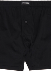 ZEGNA Black Button-Fly Boxers