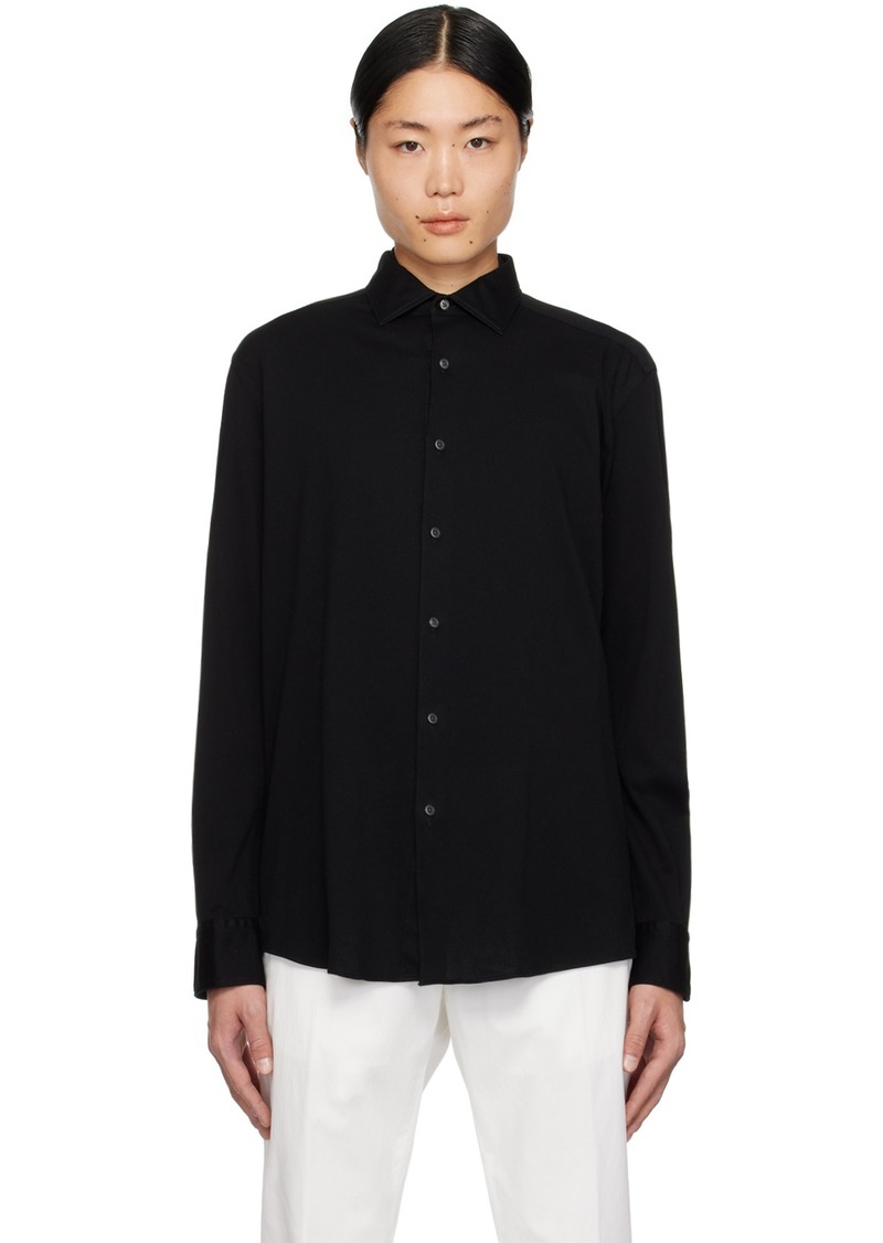 ZEGNA Black Buttoned Shirt