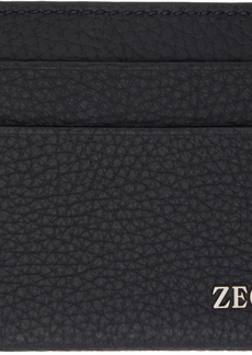 ZEGNA Black Leather Card Holder