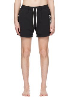 ZEGNA Black Printed Swim Shorts