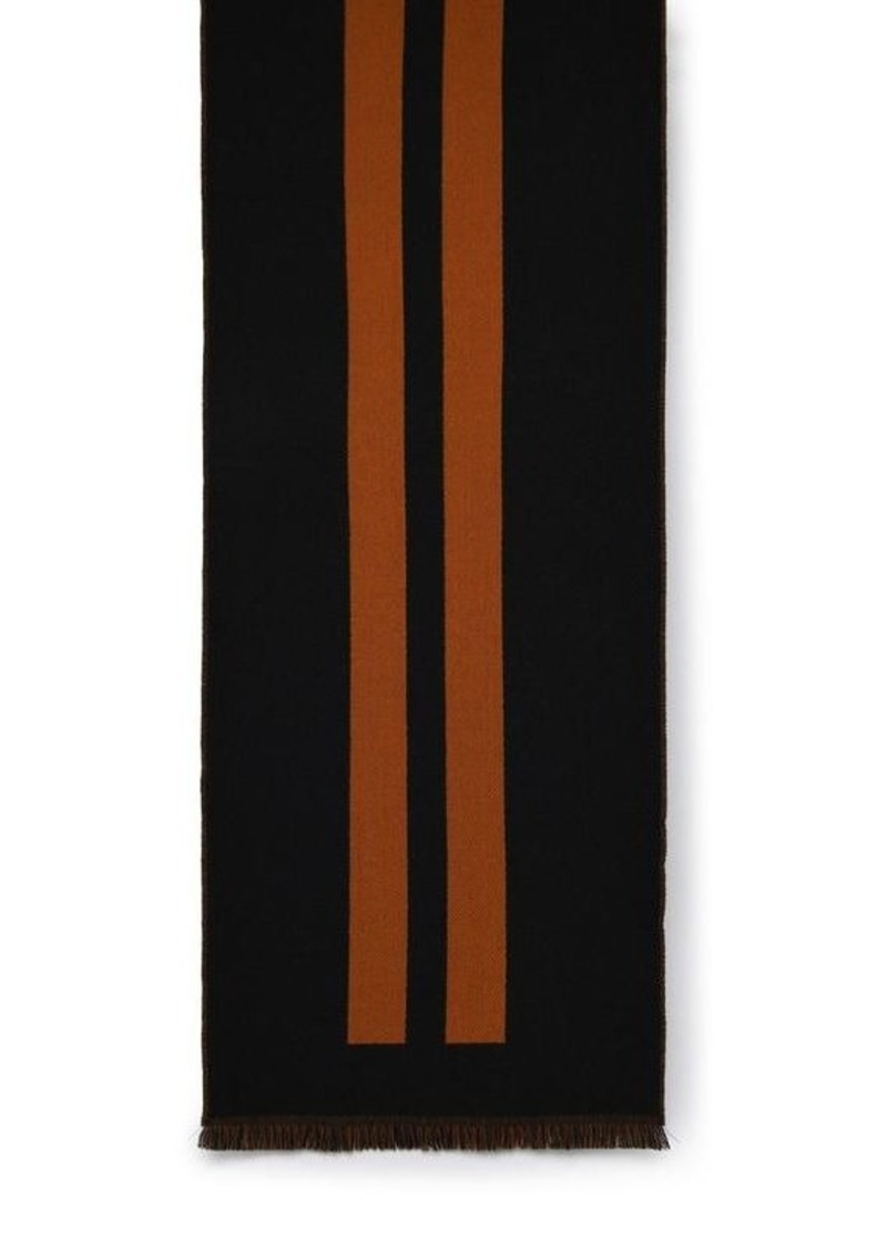 ZEGNA Black wool reversible scarf
