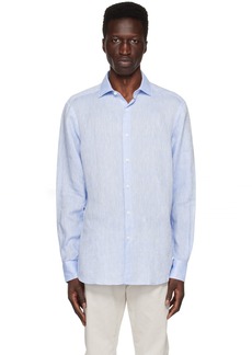 ZEGNA Blue Button-Up Shirt