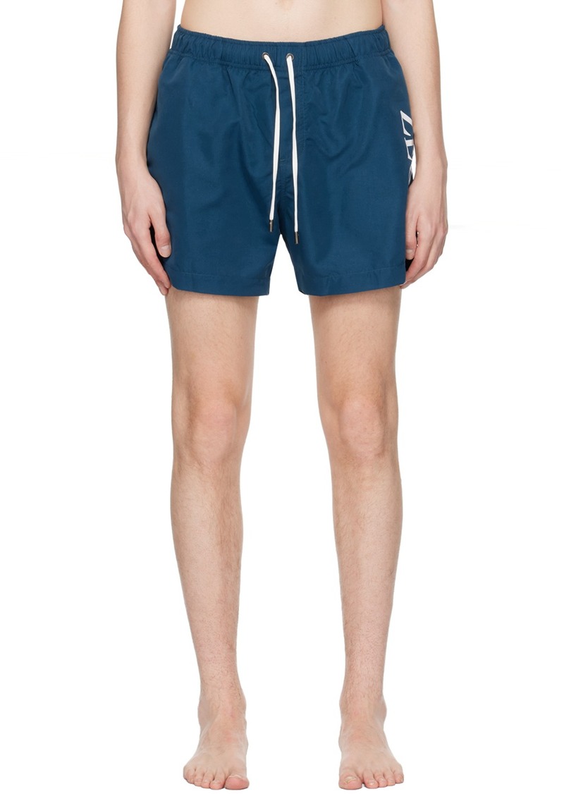 ZEGNA Blue Printed Swim Shorts