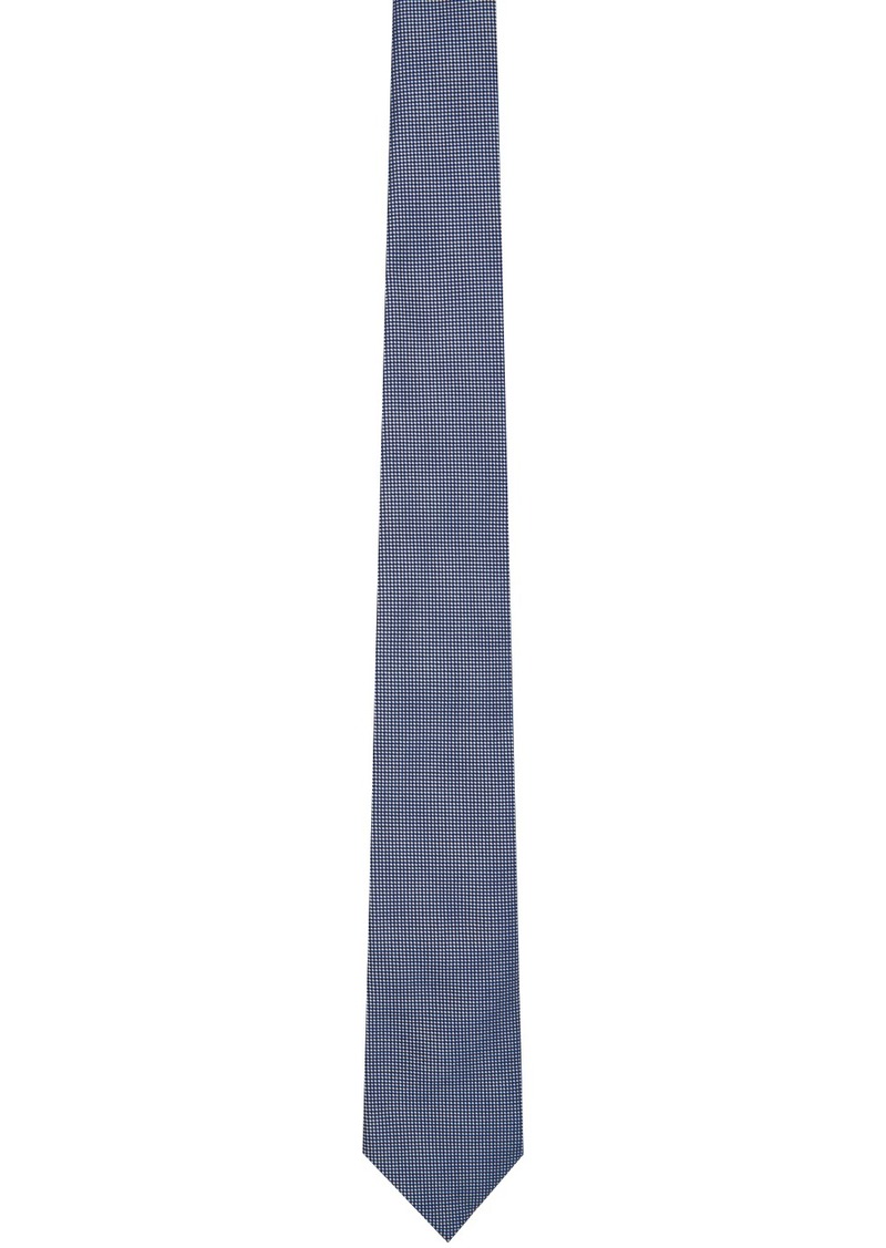 ZEGNA Blue Silk Jacquard Tie