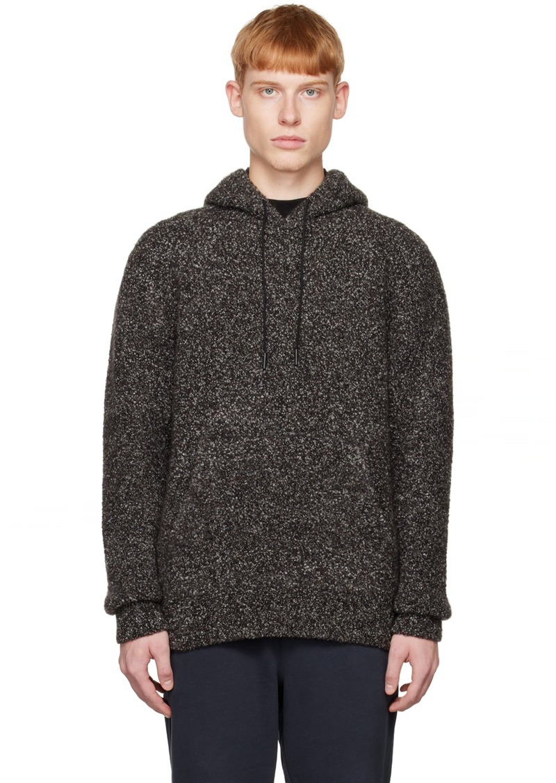 ZEGNA Brown & Gray Drawstring Hoodie