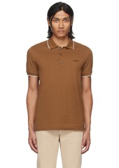 ZEGNA Brown Three-Button Polo