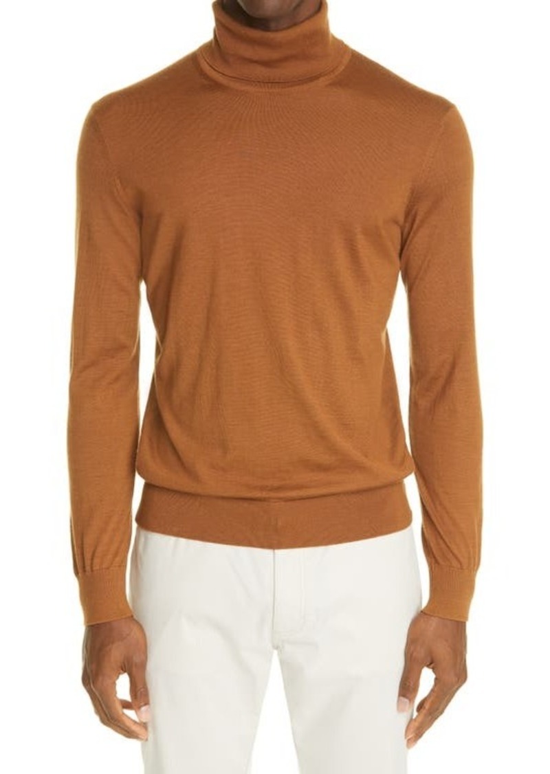 ZEGNA Cashseta Light Cashmere & Silk Turtleneck Sweater