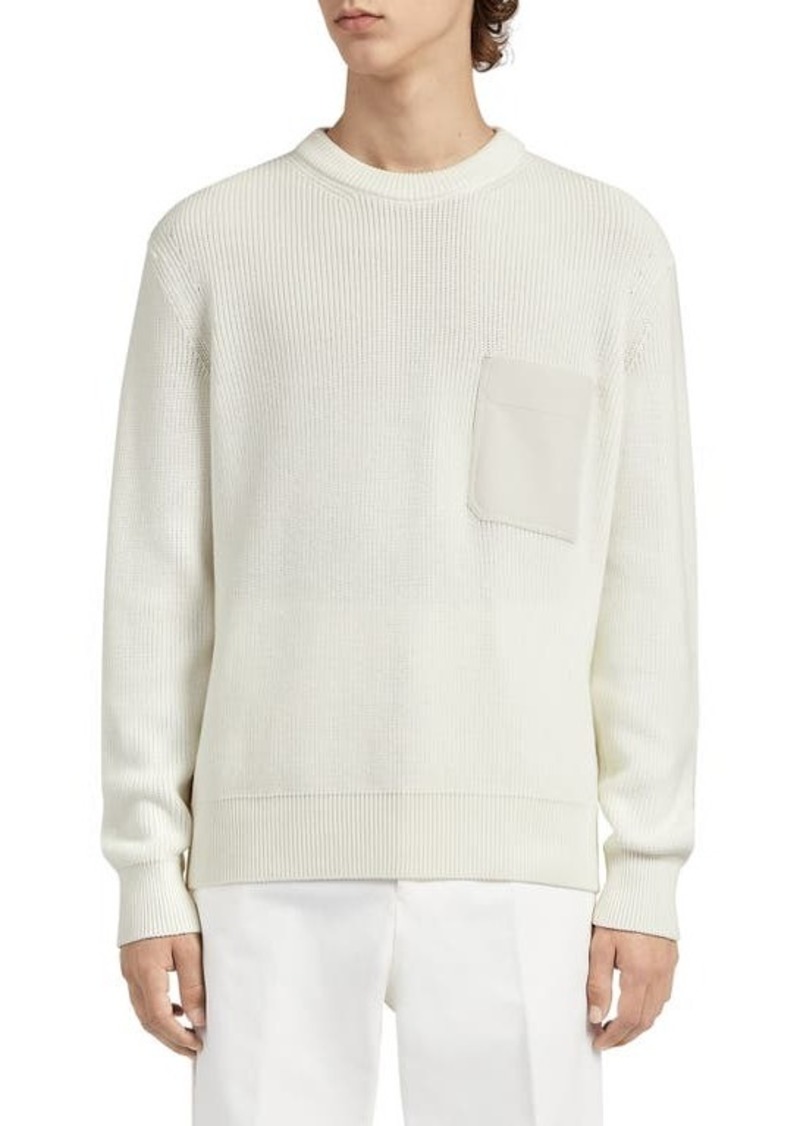 ZEGNA Cotton & Silk Crewneck Sweater