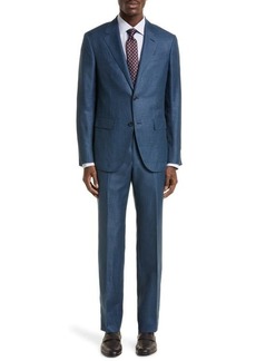ZEGNA Crossover Milano Easy Glen Plaid Wool & Linen Blend Suit