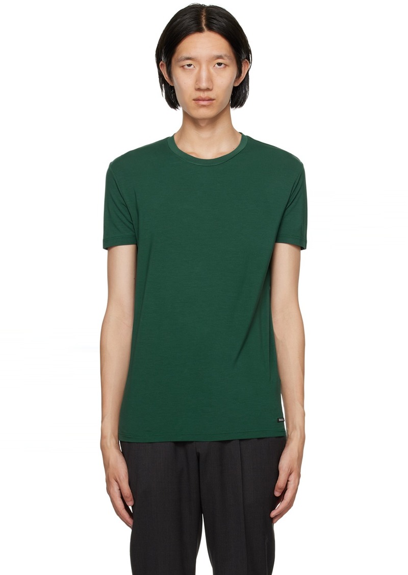 ZEGNA Green Crewneck T-Shirt