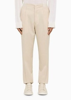 ZEGNA Ivory regular trousers