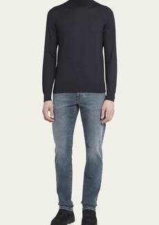 ZEGNA Men's Casheta Cashmere-Silk Turtleneck Sweater