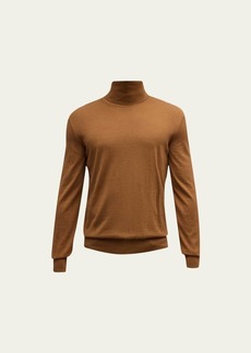 ZEGNA Men's Casheta Light Cashmere-Silk Turtleneck Sweater