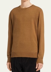 ZEGNA Men's Cashmere-Silk Casheta Light Crewneck Sweater