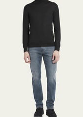 ZEGNA Men's Cashmere-Silk Turtleneck Sweater