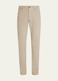 ZEGNA Men's City Fit Stretch Gabardine 5-Pocket Pants