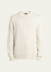 ZEGNA Men's Cotton-Silk Crewneck Sweater
