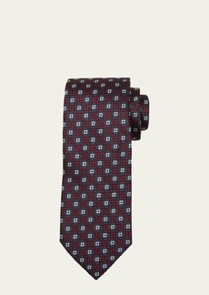 ZEGNA Men's Geometric Silk Jacquard Tie