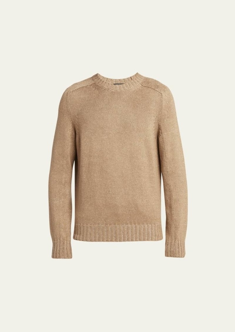 ZEGNA Men's Melange Knit Crewneck Sweater