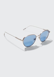 ZEGNA Men's Metal Round Sunglasses