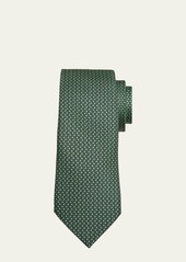ZEGNA Men's Micro-Geometric Silk Tie