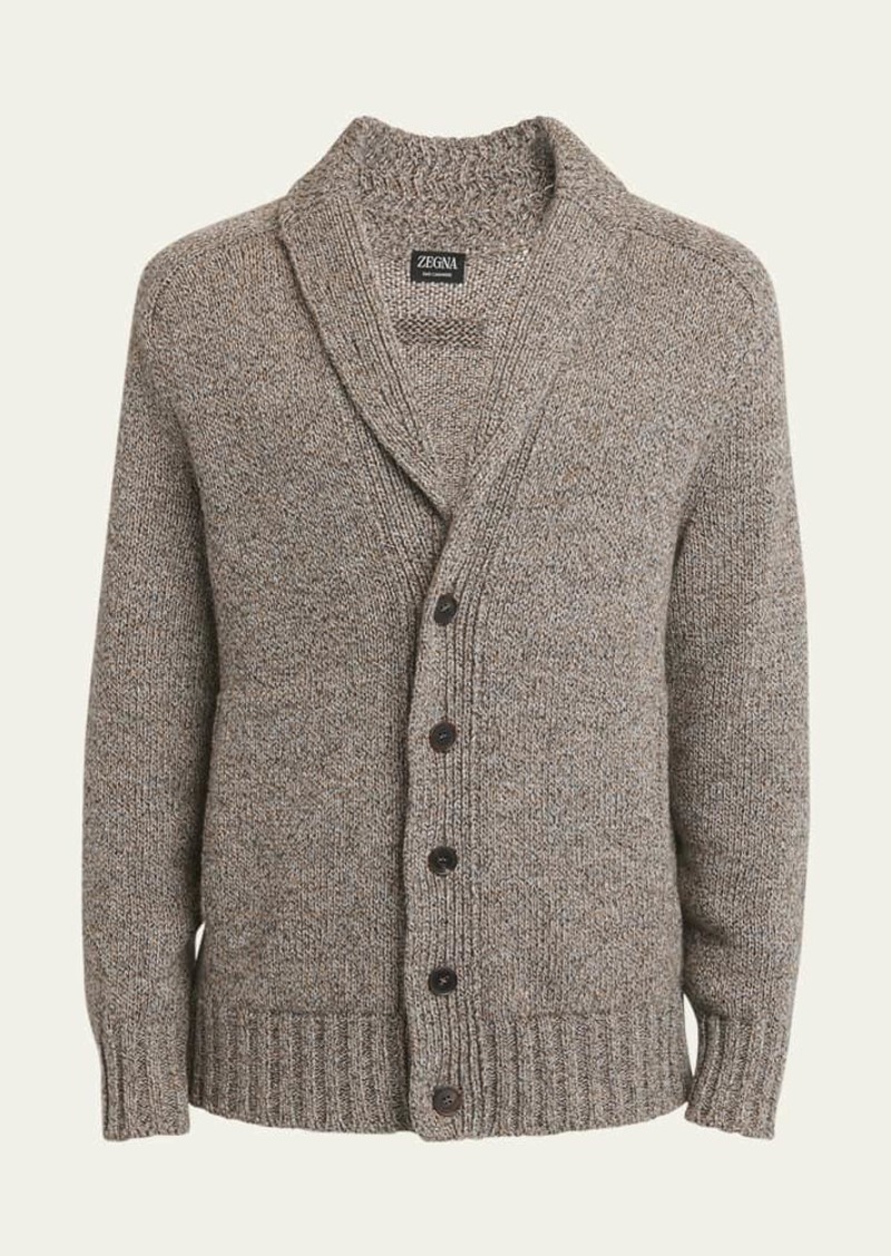 ZEGNA Men's Mouline Oasi Cashmere Cardigan Sweater